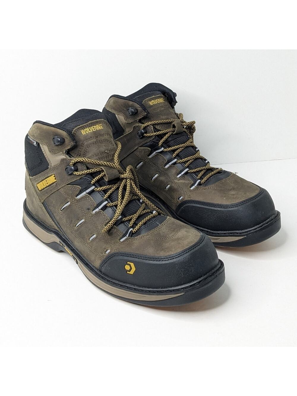 Wolverine Edge LX Composite Toe Work Boots, Brown Leather, Men's 13 M